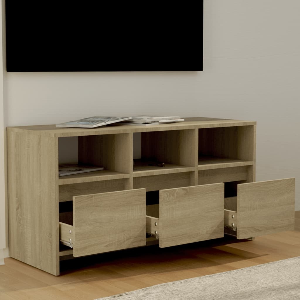 Tv-meubel 102x37,5x52,5 cm spaanplaat sonoma eikenkleurig