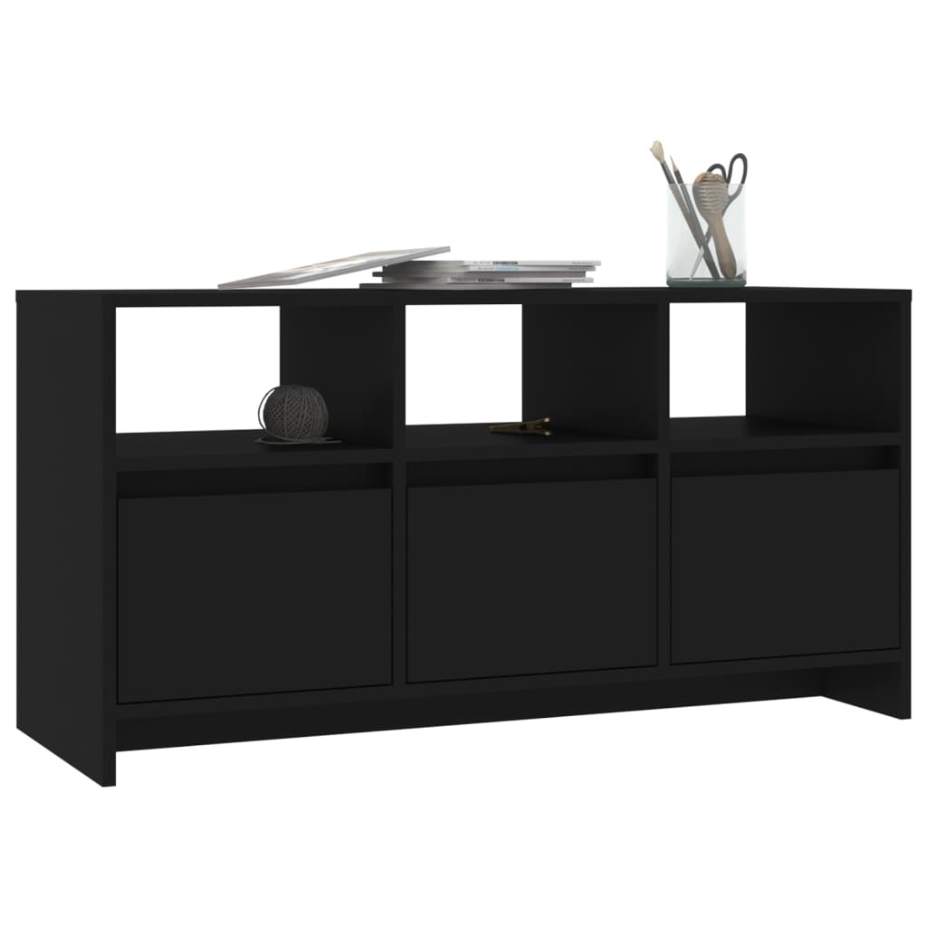 Tv-meubel 102x37,5x52,5 cm spaanplaat zwart