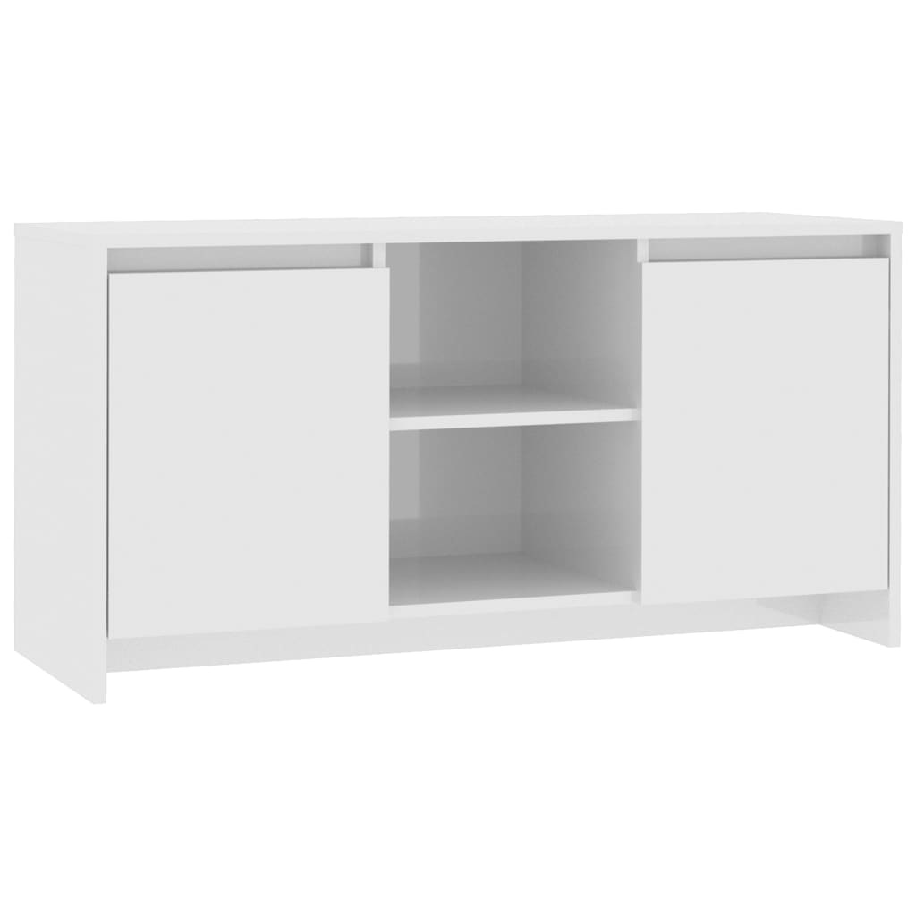 Tv-meubel 102x37,5x52,5 cm spaanplaat hoogglans wit