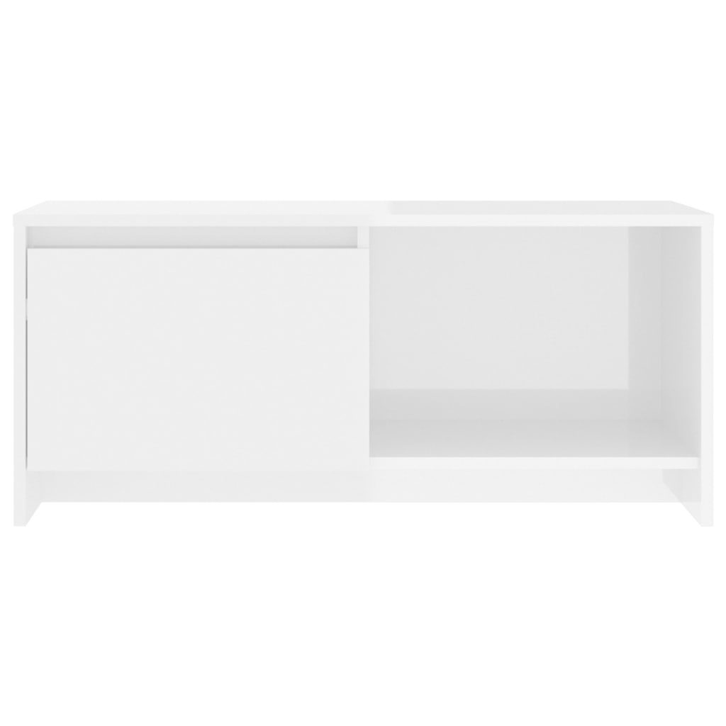 Tv-meubel 90x35x40 cm spaanplaat hoogglans wit