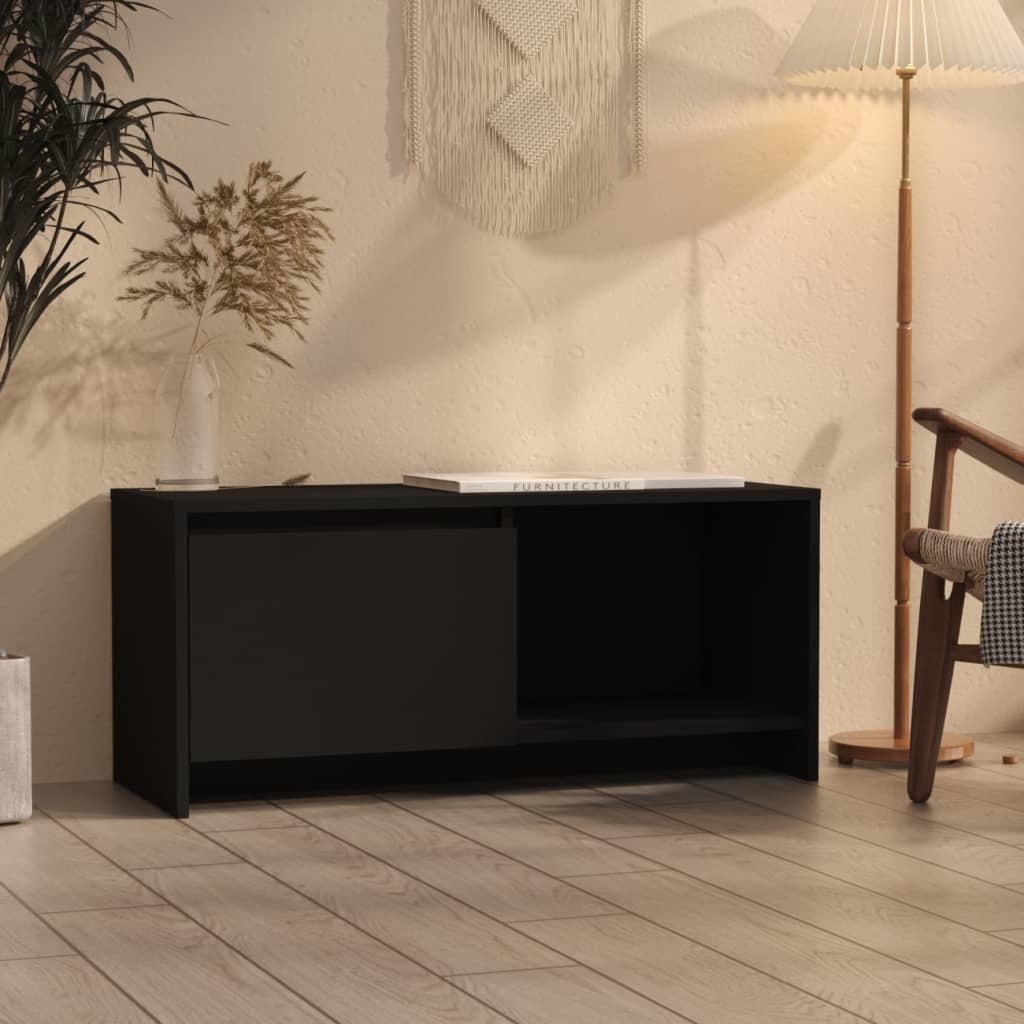 Tv-meubel 90x35x40 cm spaanplaat zwart