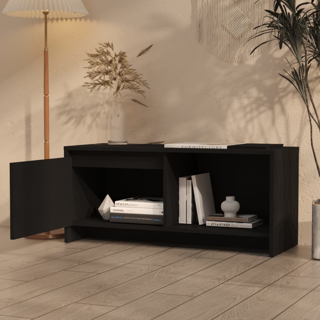 Tv-meubel 90x35x40 cm spaanplaat zwart
