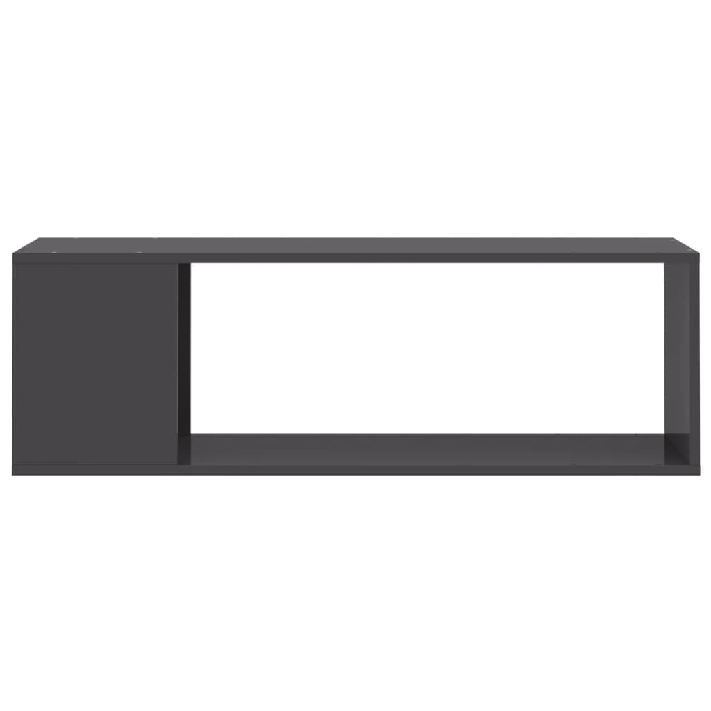 Tv-meubel 100x24x32 cm spaanplaat hoogglans grijs