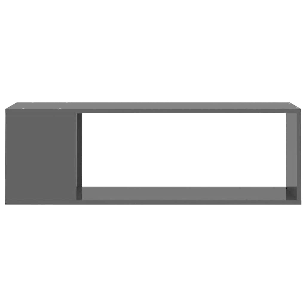 Tv-meubel 100x24x32 cm spaanplaat hoogglans zwart