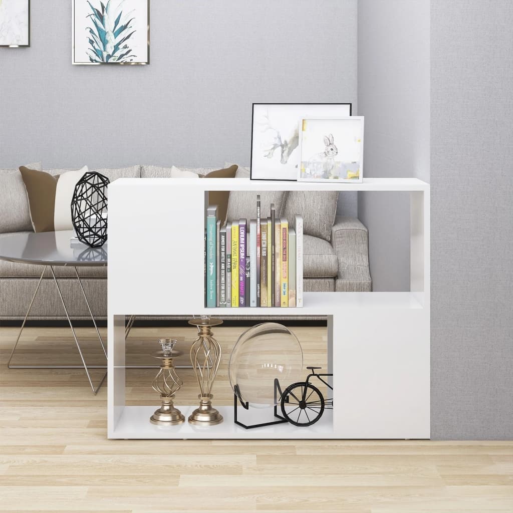 Tv-meubel 80x24x63 cm spaanplaat hoogglans wit