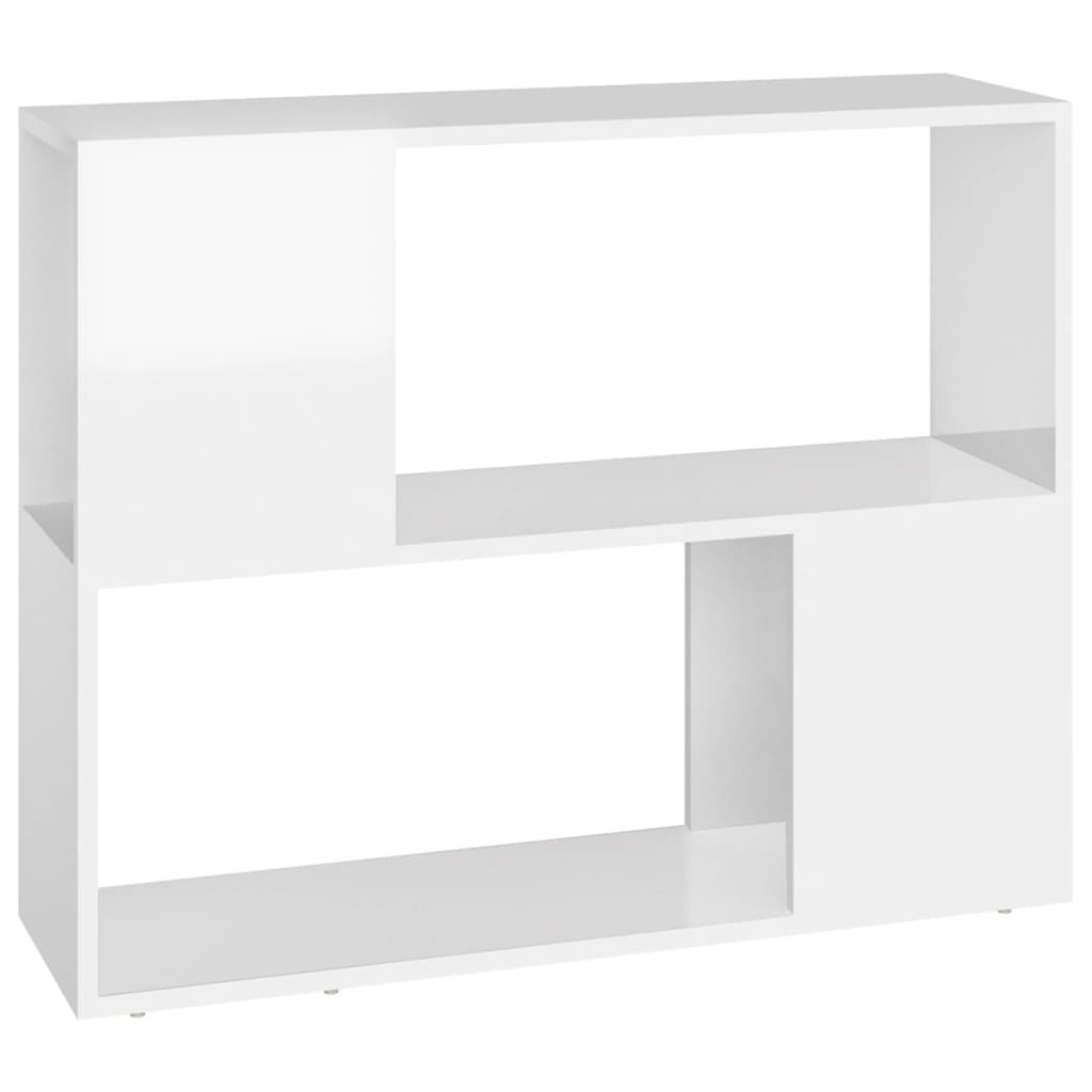 Tv-meubel 80x24x63 cm spaanplaat hoogglans wit