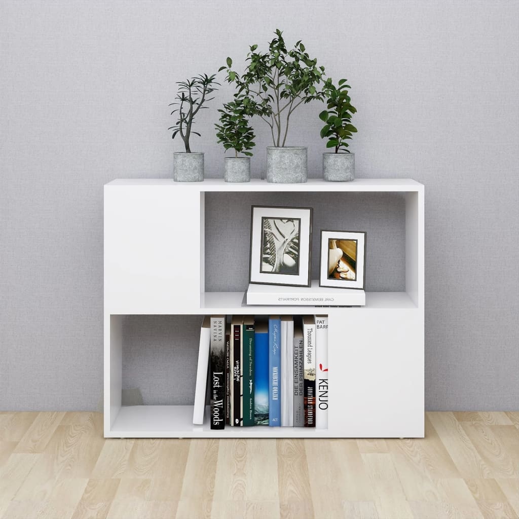Tv-meubel 80x24x63 cm spaanplaat hoogglans wit