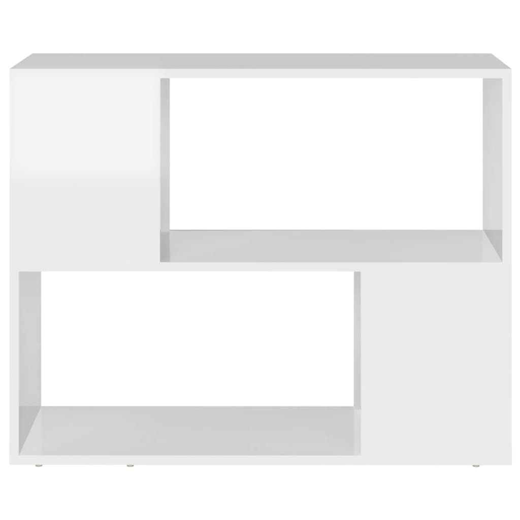 Tv-meubel 80x24x63 cm spaanplaat hoogglans wit