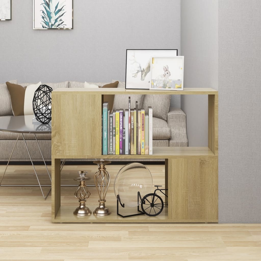 Tv-meubel 80x24x63 cm spaanplaat sonoma eikenkleurig