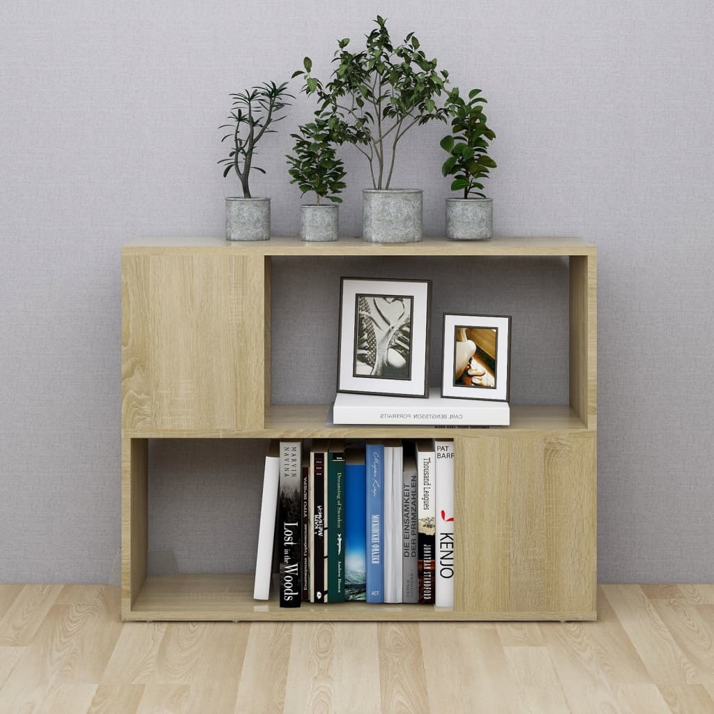 Tv-meubel 80x24x63 cm spaanplaat sonoma eikenkleurig