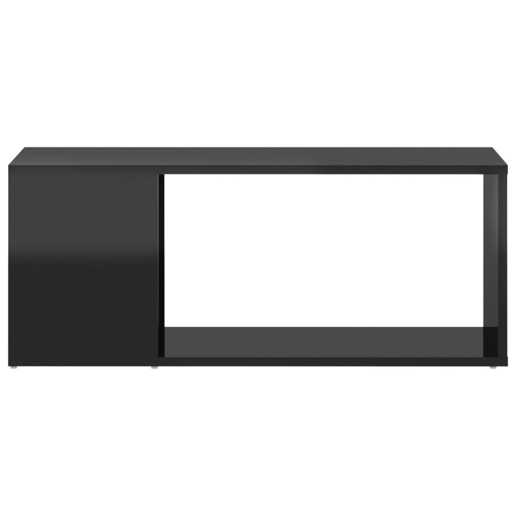 Tv-meubel 80x24x32 cm spaanplaat hoogglans zwart