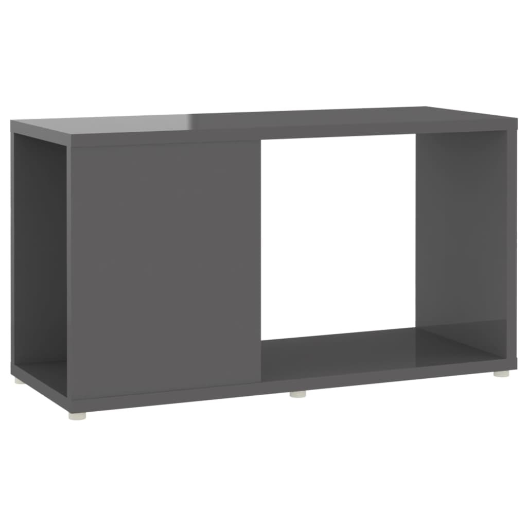 Tv-meubel 60x24x32 cm spaanplaat hoogglans grijs