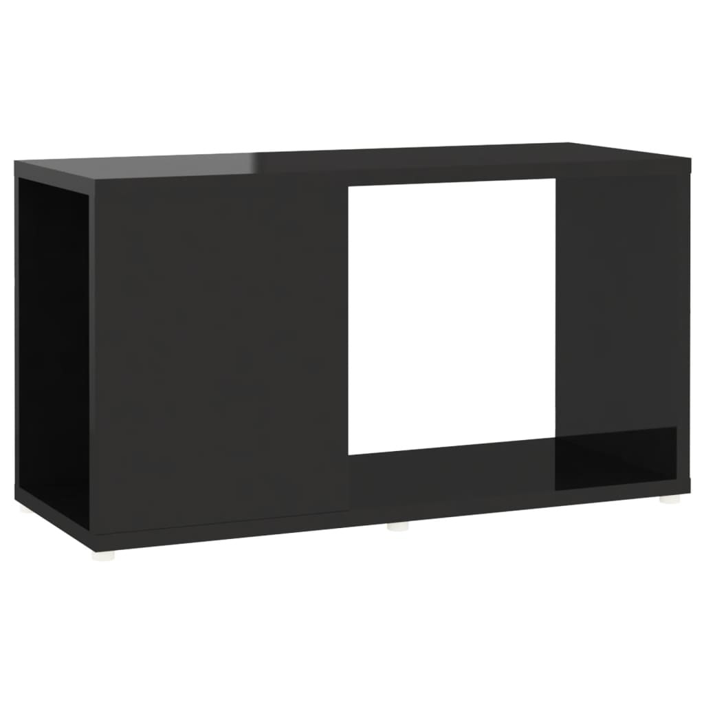 Tv-meubel 60x24x32 cm spaanplaat hoogglans zwart