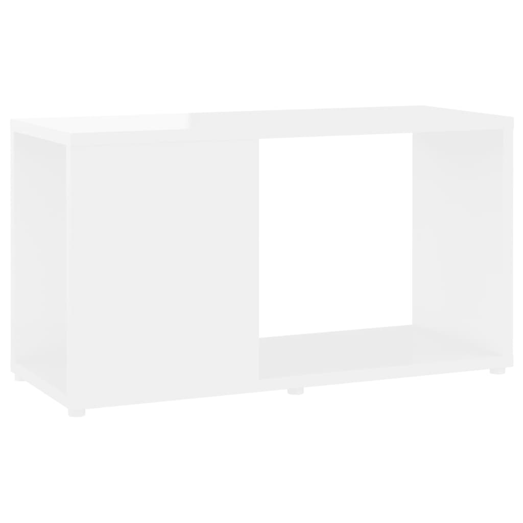 Tv-meubel 60x24x32 cm spaanplaat hoogglans wit