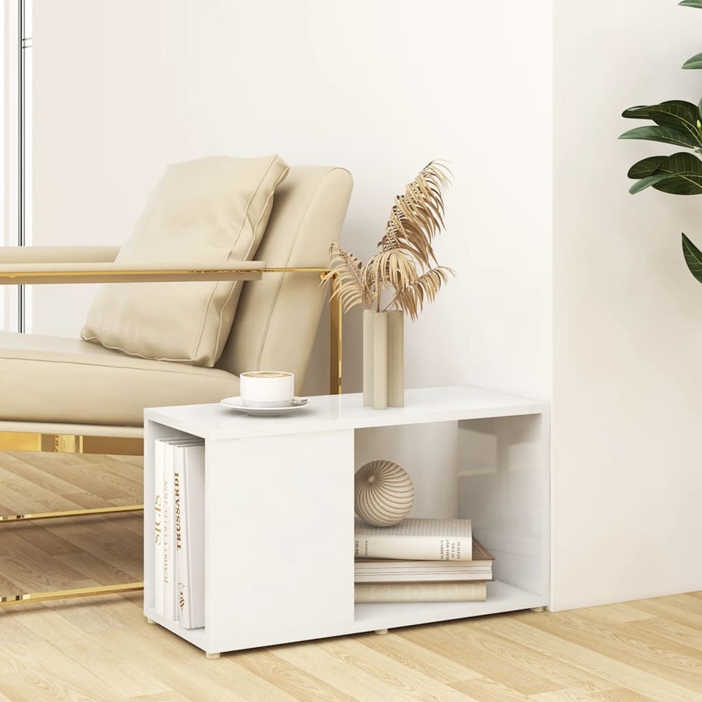 Tv-meubel 60x24x32 cm spaanplaat hoogglans wit