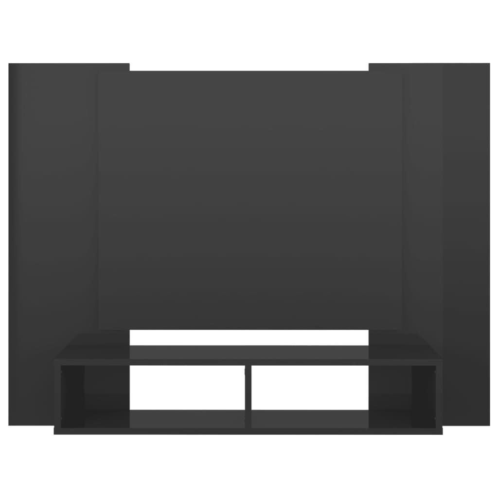 Tv-wandmeubel 120x23,5x90 cm spaanplaat hoogglans grijs