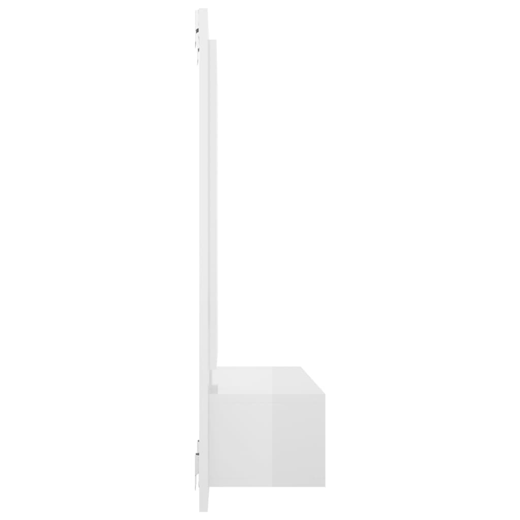 Tv-wandmeubel 120x23,5x90 cm spaanplaat hoogglans wit