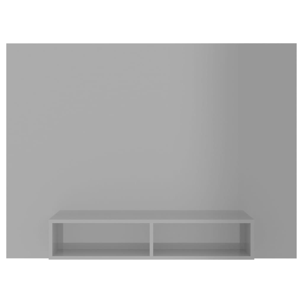Tv-wandmeubel 135x23,5x90 cm spaanplaat hoogglans grijs
