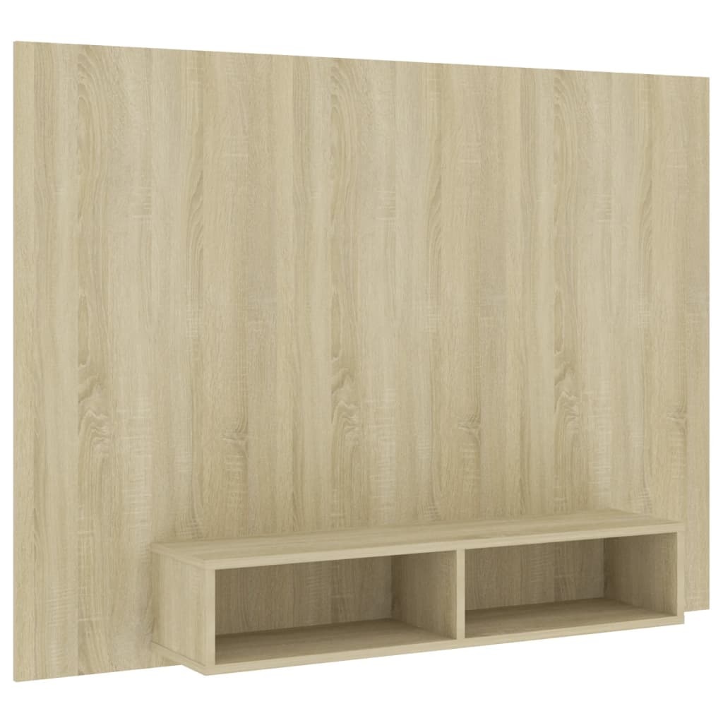 Tv-wandmeubel 135x23,5x90 cm spaanplaat sonoma eikenkleurig