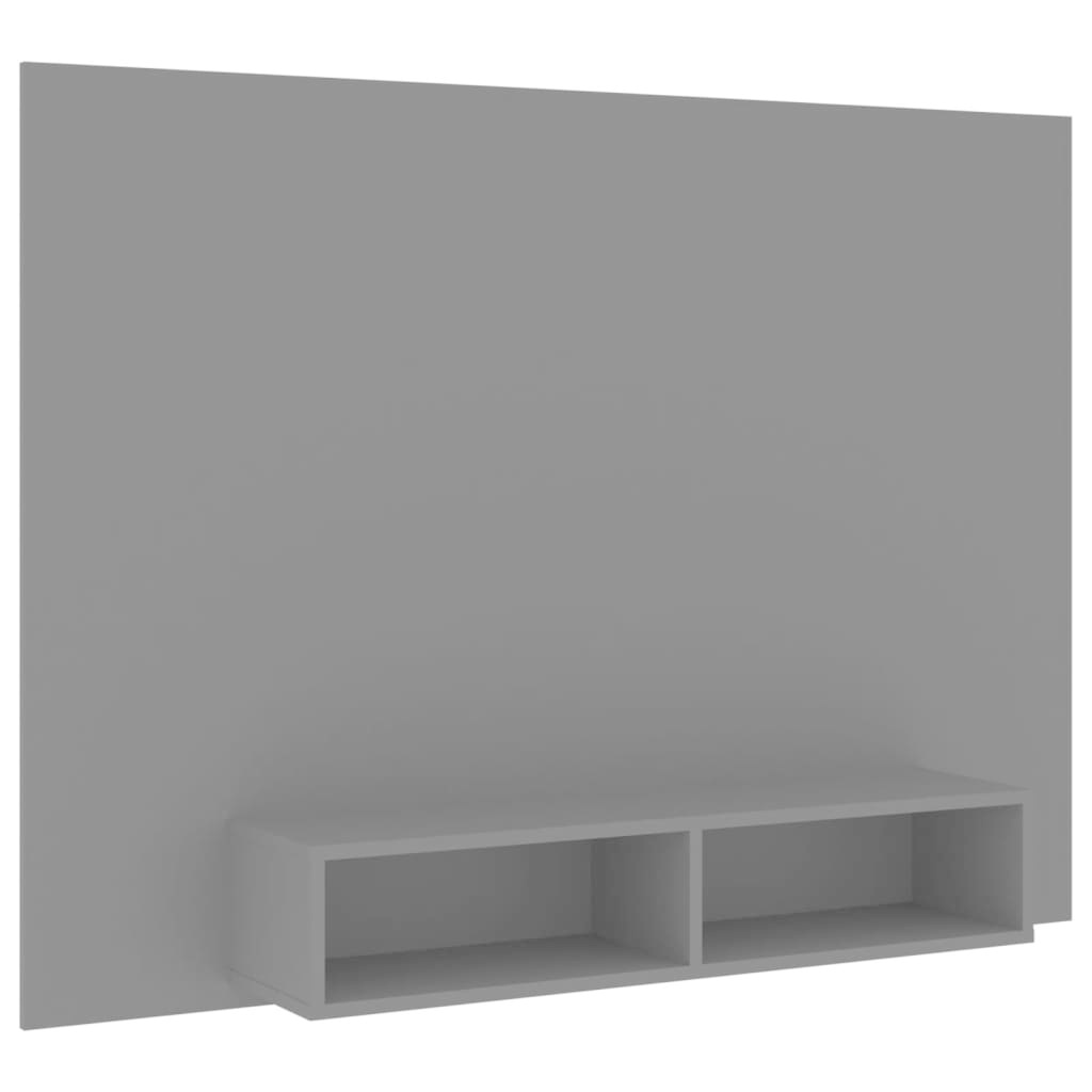 Tv-wandmeubel 135x23,5x90 cm spaanplaat grijs
