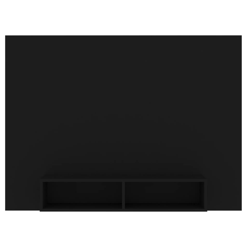 Tv-wandmeubel 135x23,5x90 cm spaanplaat zwart