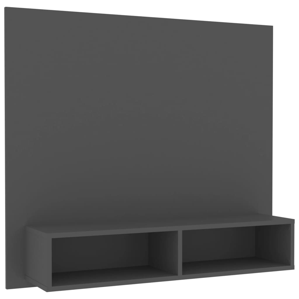 Tv-wandmeubel 102x23,5x90 cm spaanplaat grijs