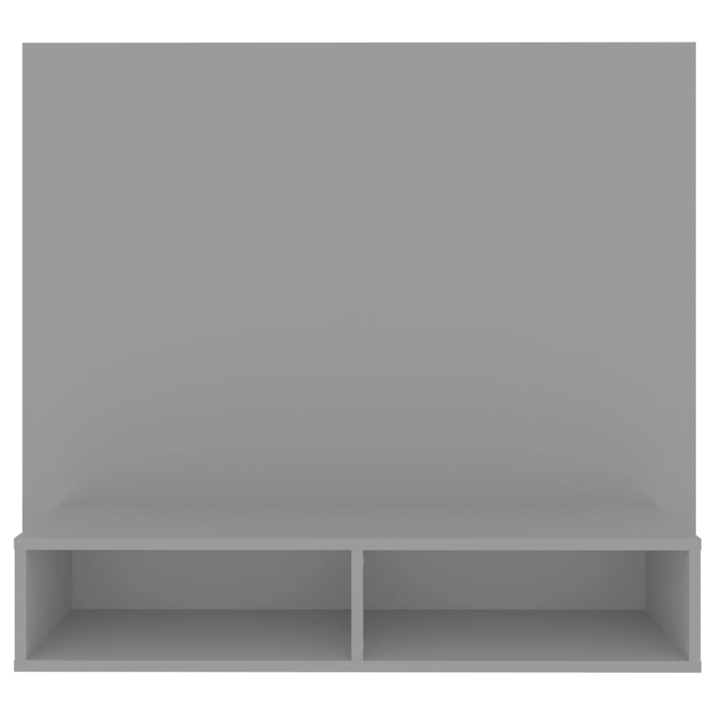 Tv-wandmeubel 102x23,5x90 cm spaanplaat grijs