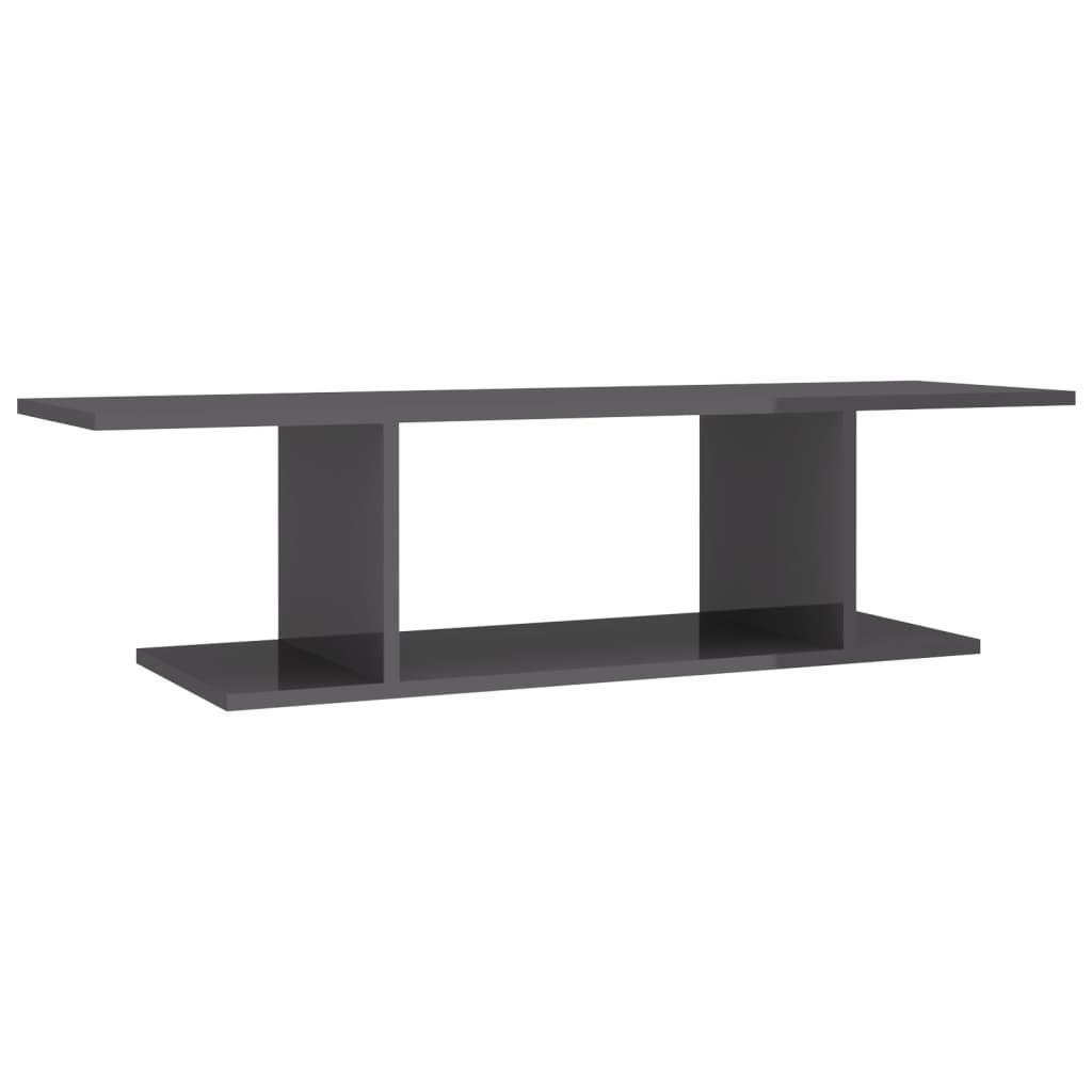 Tv-wandmeubel 103x30x26,5 cm hoogglans grijs