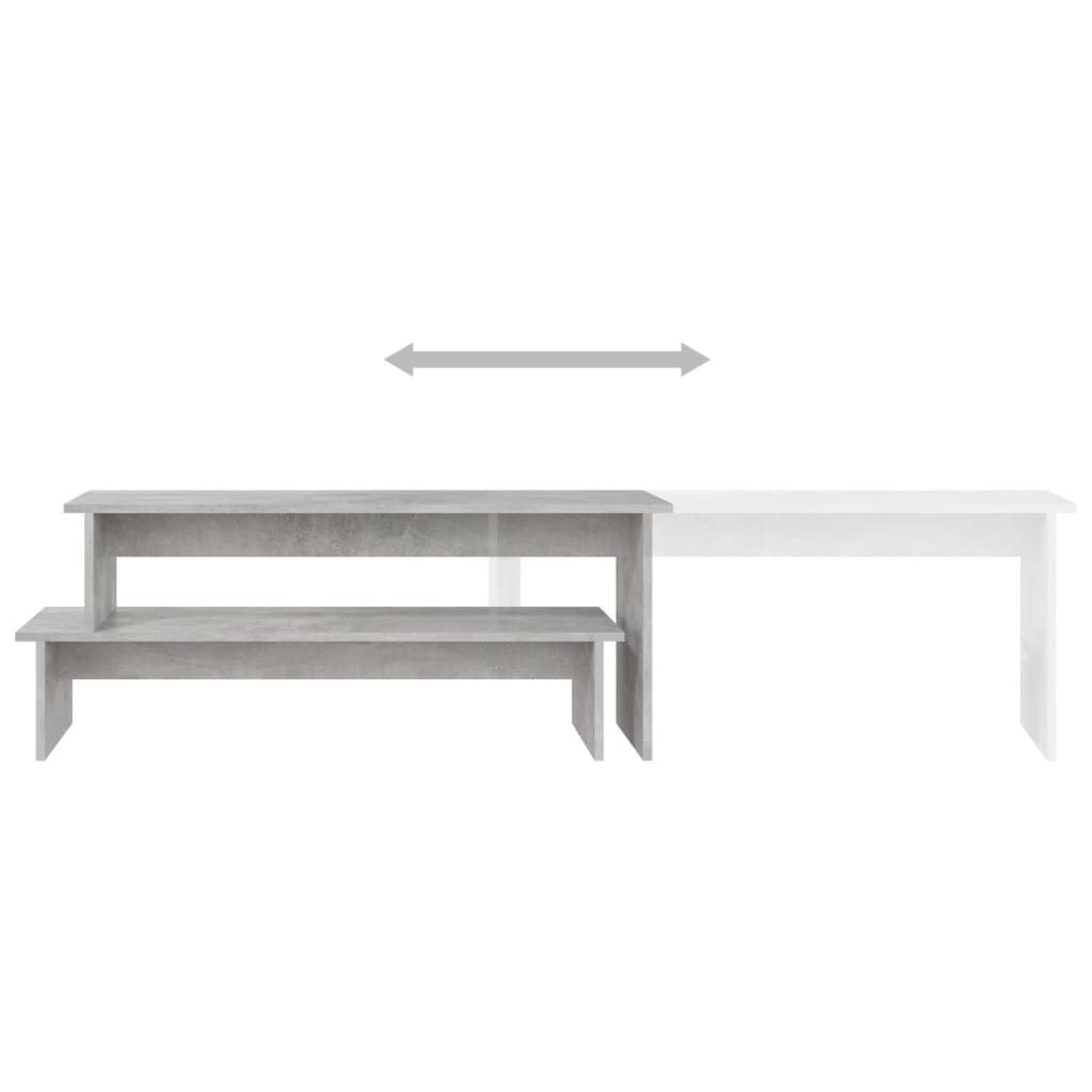 Tv-meubel 180x30x43 cm spaanplaat betongrijs