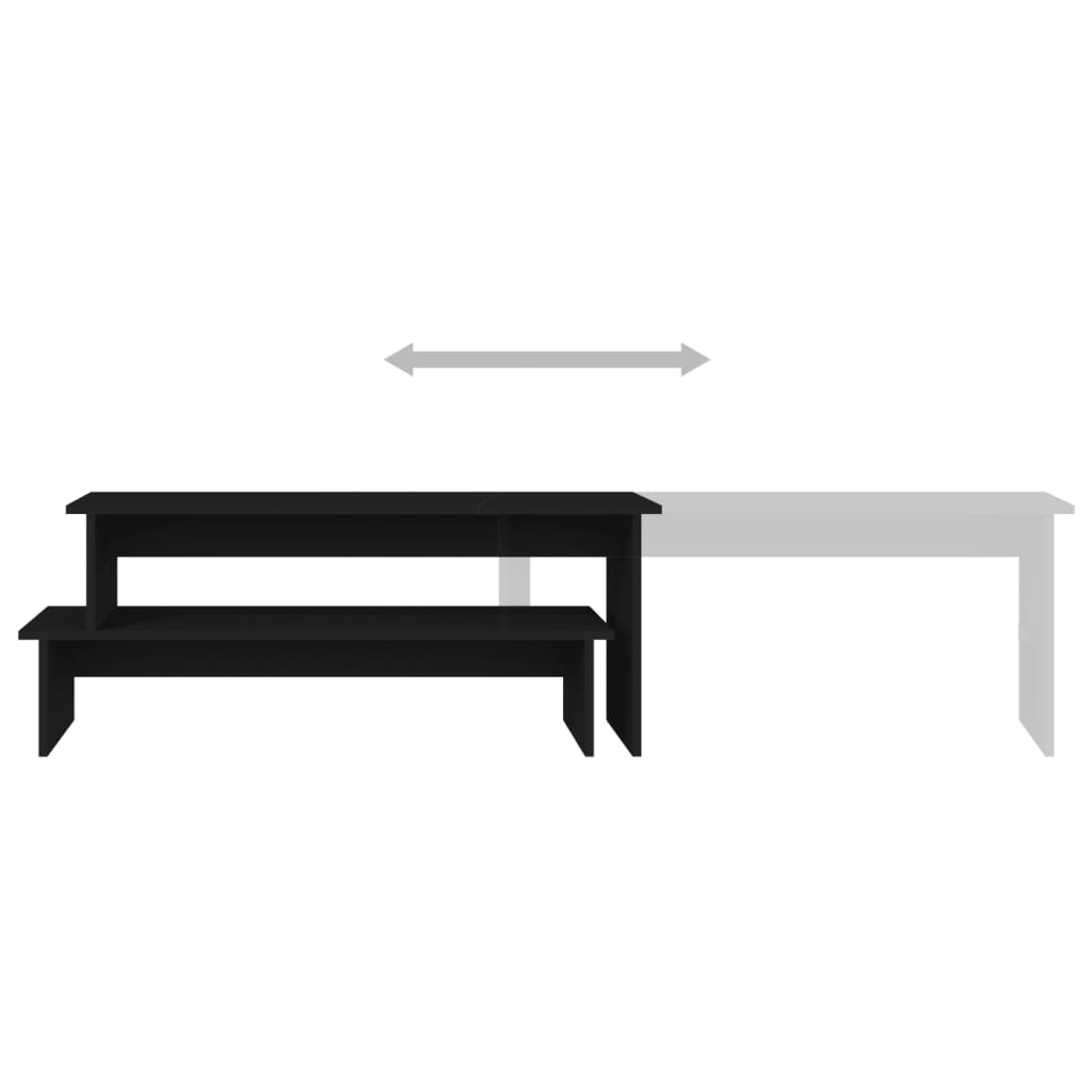 Tv-meubel 180x30x43 cm spaanplaat zwart