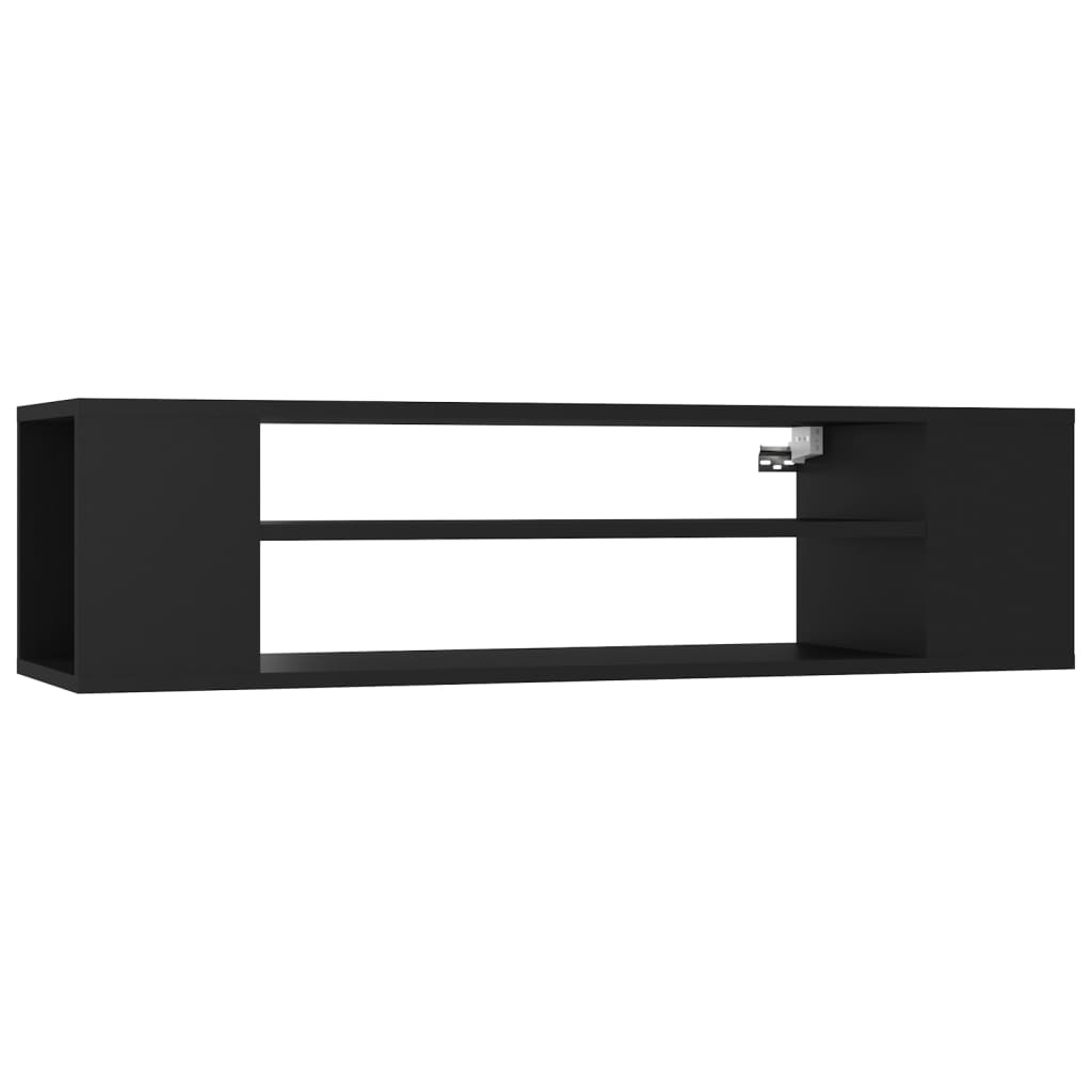 Tv-hangmeubel 100x30x26,5 cm spaanplaat zwart