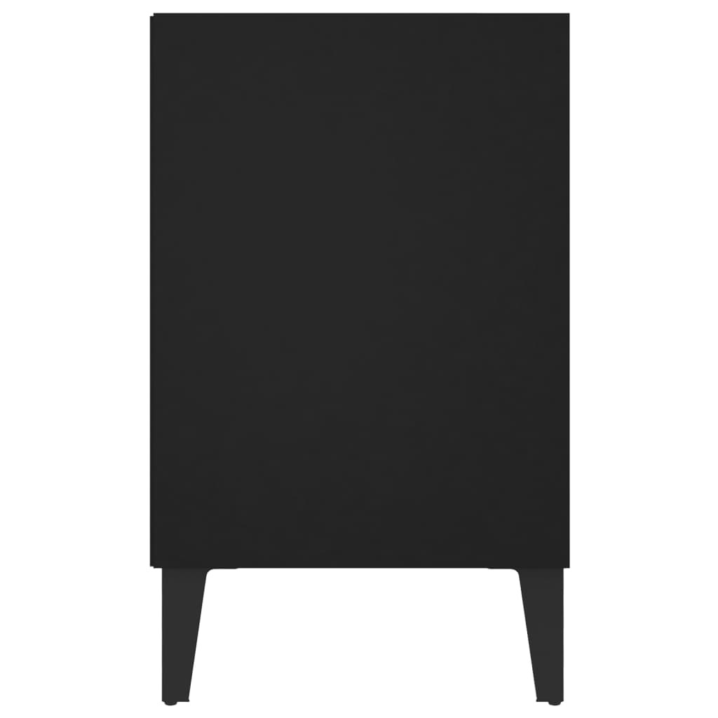 Tv-meubel met metalen poten 103,5x30x50 cm zwart