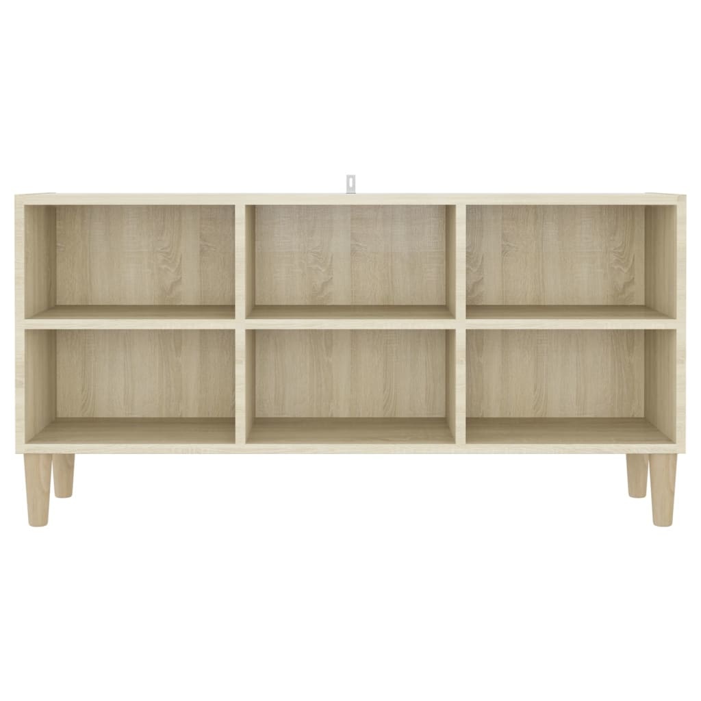 Tv-meubel met houten poten 103,5x30x50 cm sonoma eikenkleurig
