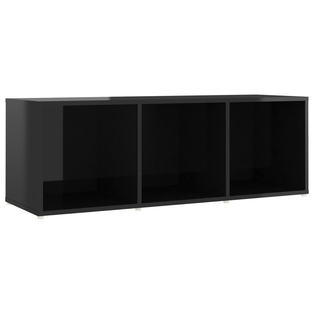 Tv-meubel 107x35x37 cm spaanplaat hoogglans zwart