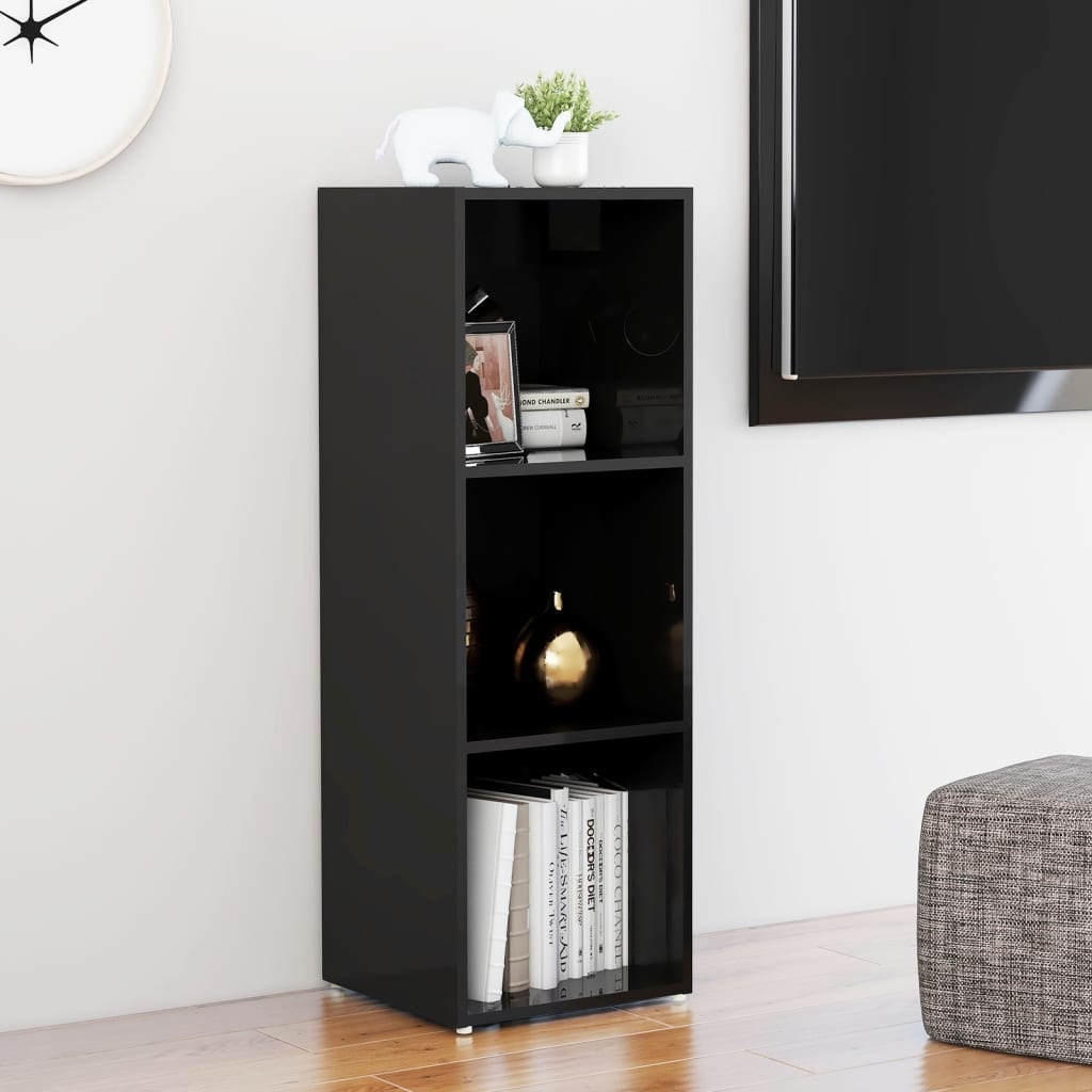 Tv-meubel 107x35x37 cm spaanplaat hoogglans zwart