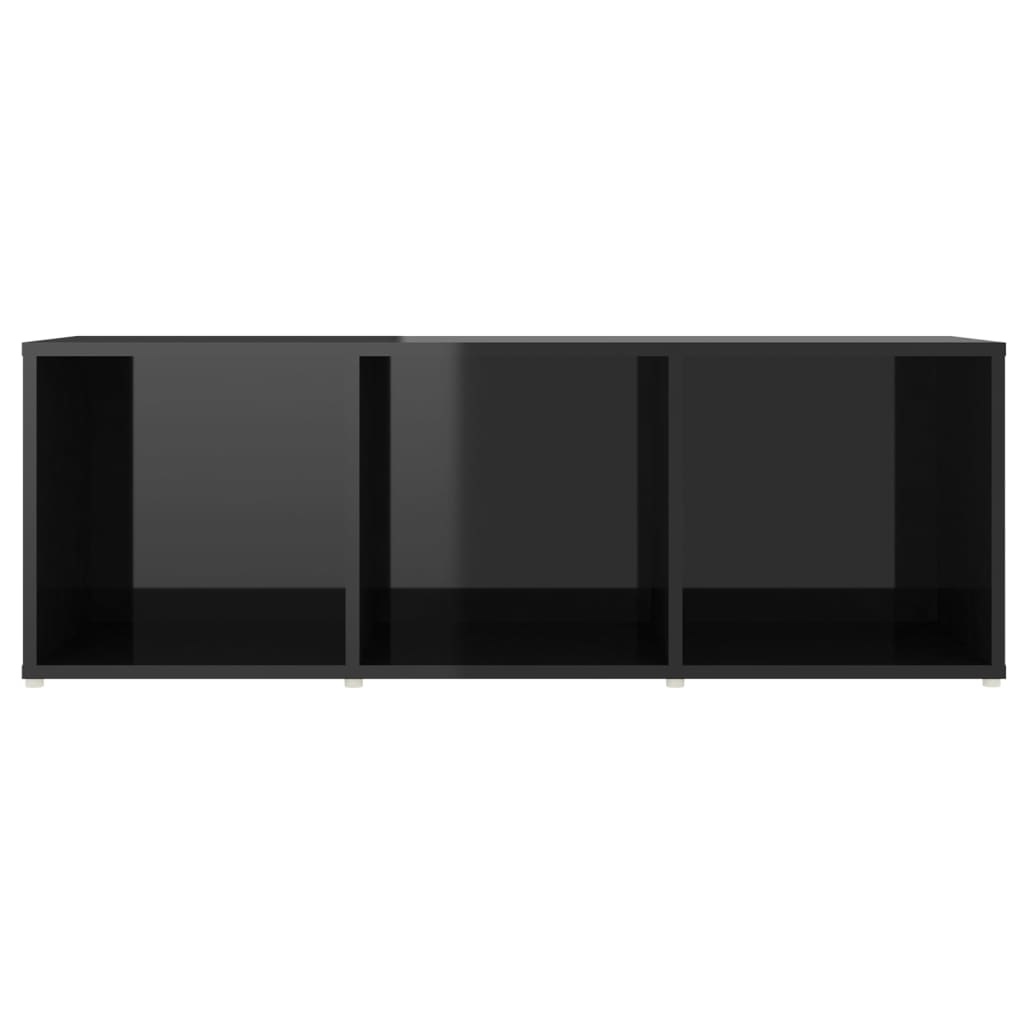 Tv-meubel 107x35x37 cm spaanplaat hoogglans zwart