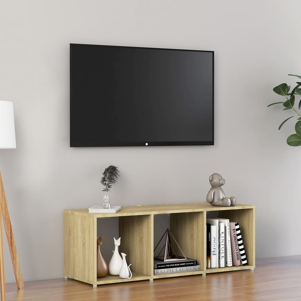 Tv-meubel 107x35x37 cm spaanplaat sonoma eikenkleurig