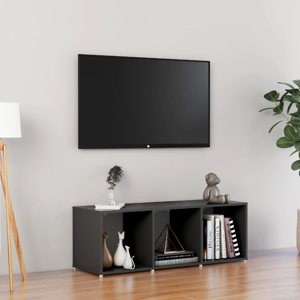 Tv-meubel 107x35x37 cm spaanplaat grijs