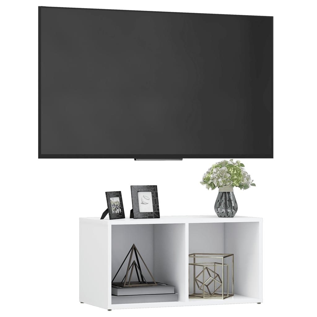 Tv-meubel 72x35x36,5 cm bewerkt hout wit