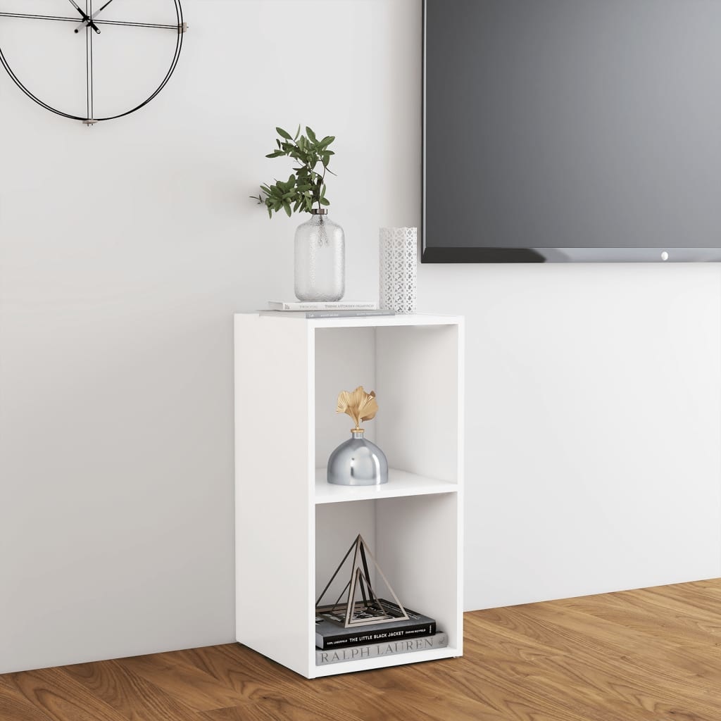 Tv-meubel 72x35x36,5 cm bewerkt hout wit