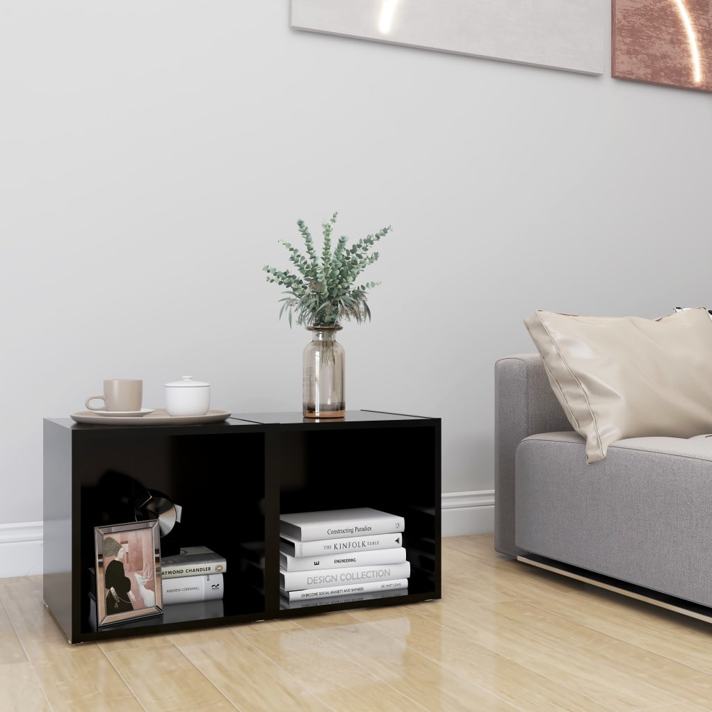 Tv-meubelen 2 st 37x35x37 cm spaanplaat zwart