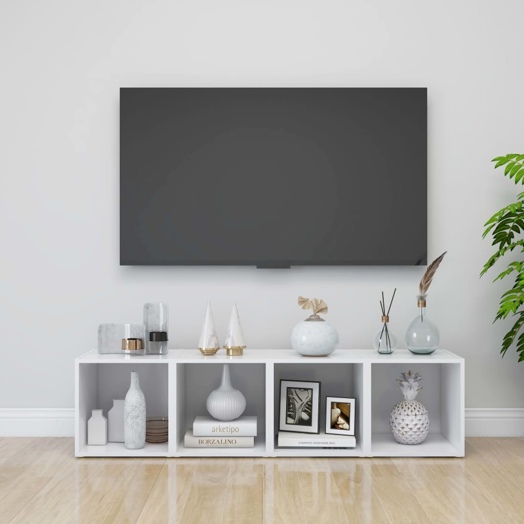 Tv-meubelen 2 st 37x35x37 cm bewerkt hout wit