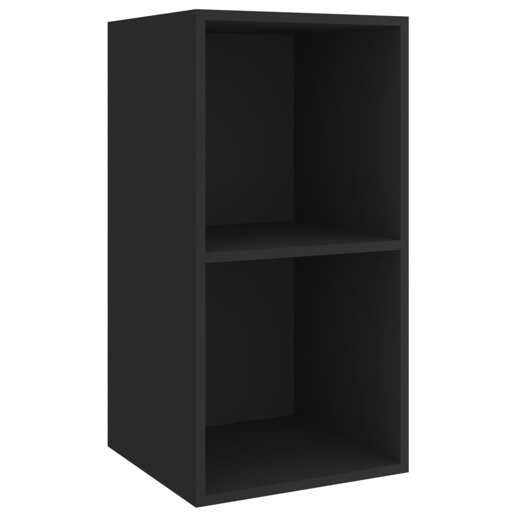 Tv-wandmeubel 37x37x72 cm spaanplaat zwart