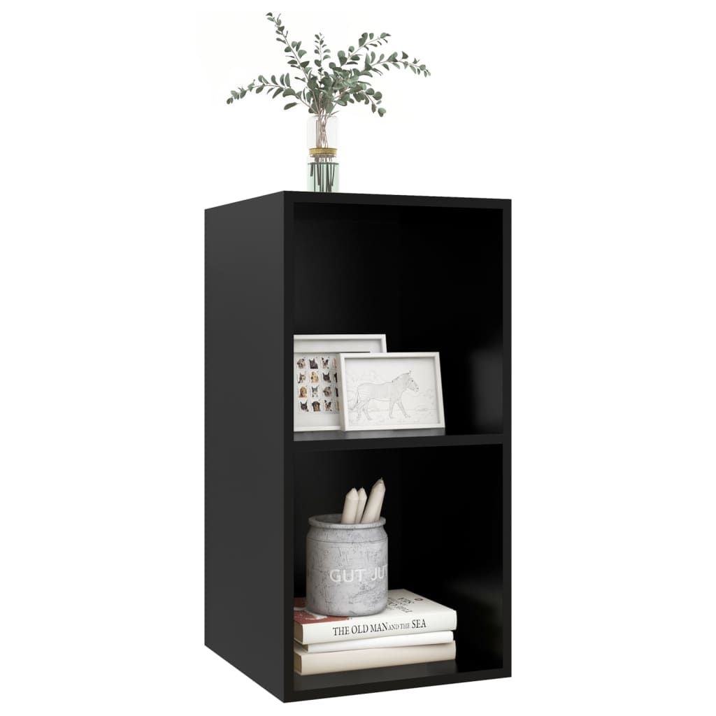 Tv-wandmeubel 37x37x72 cm spaanplaat zwart