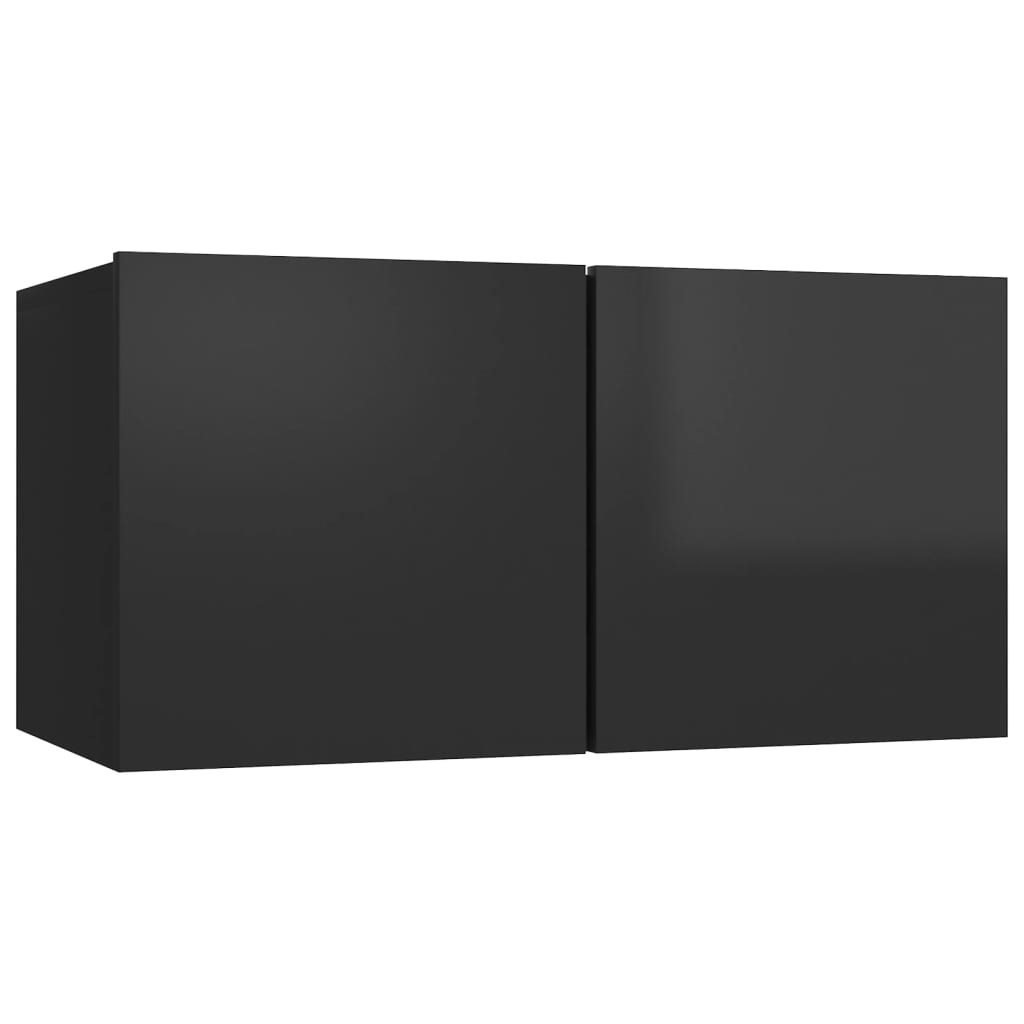 Tv-hangmeubel 60x30x30 cm hoogglans zwart