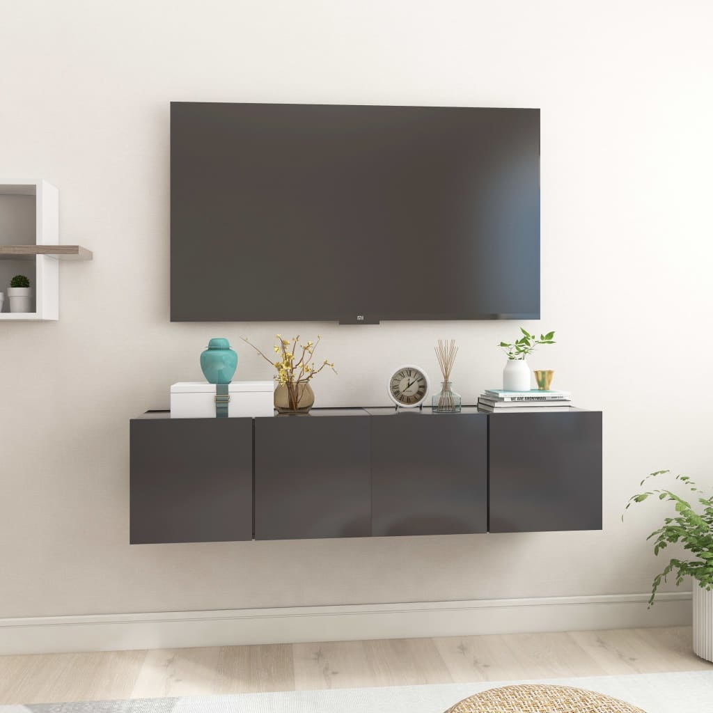 Tv-hangmeubelen 2 st 60x30x30 cm grijs
