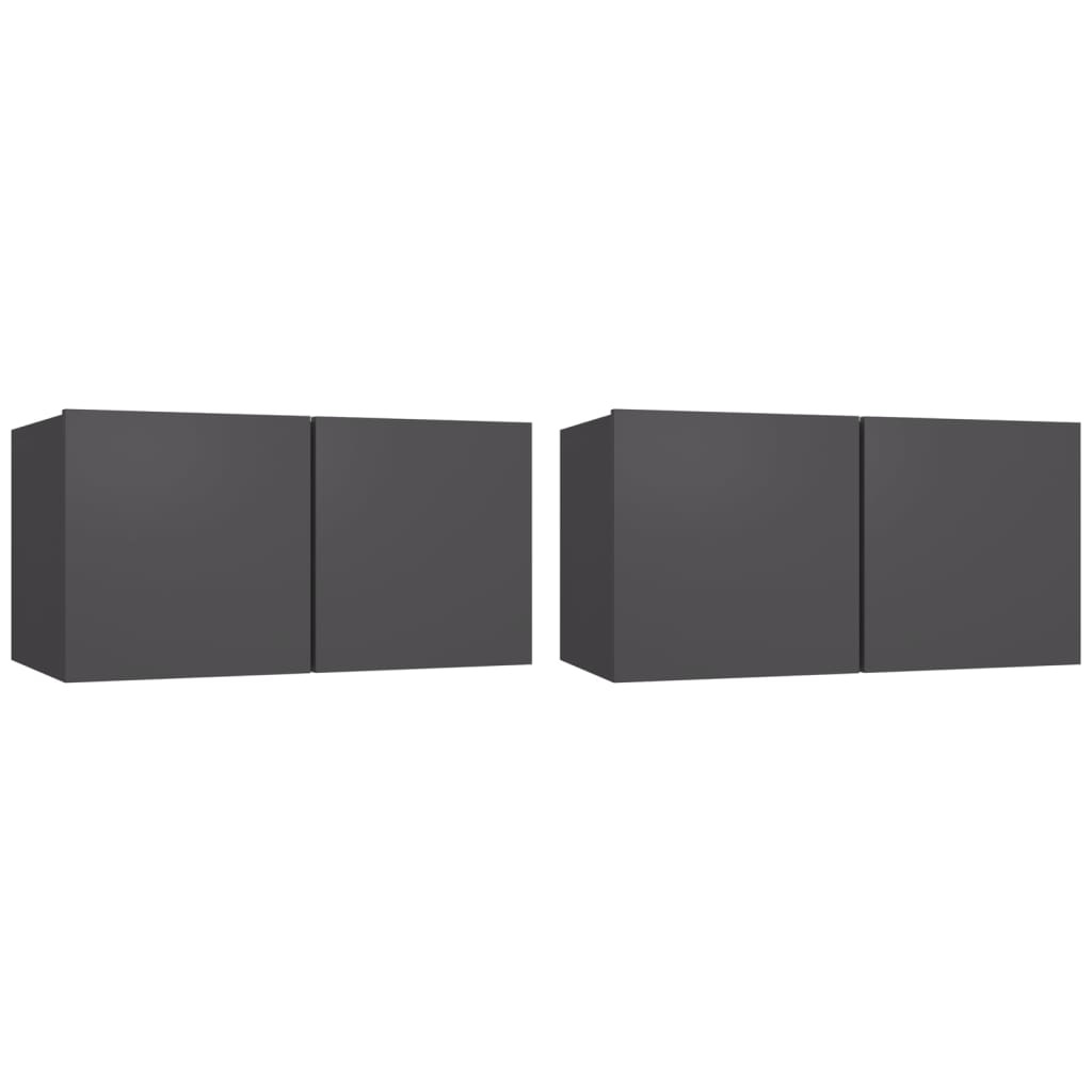 Tv-hangmeubelen 2 st 60x30x30 cm grijs