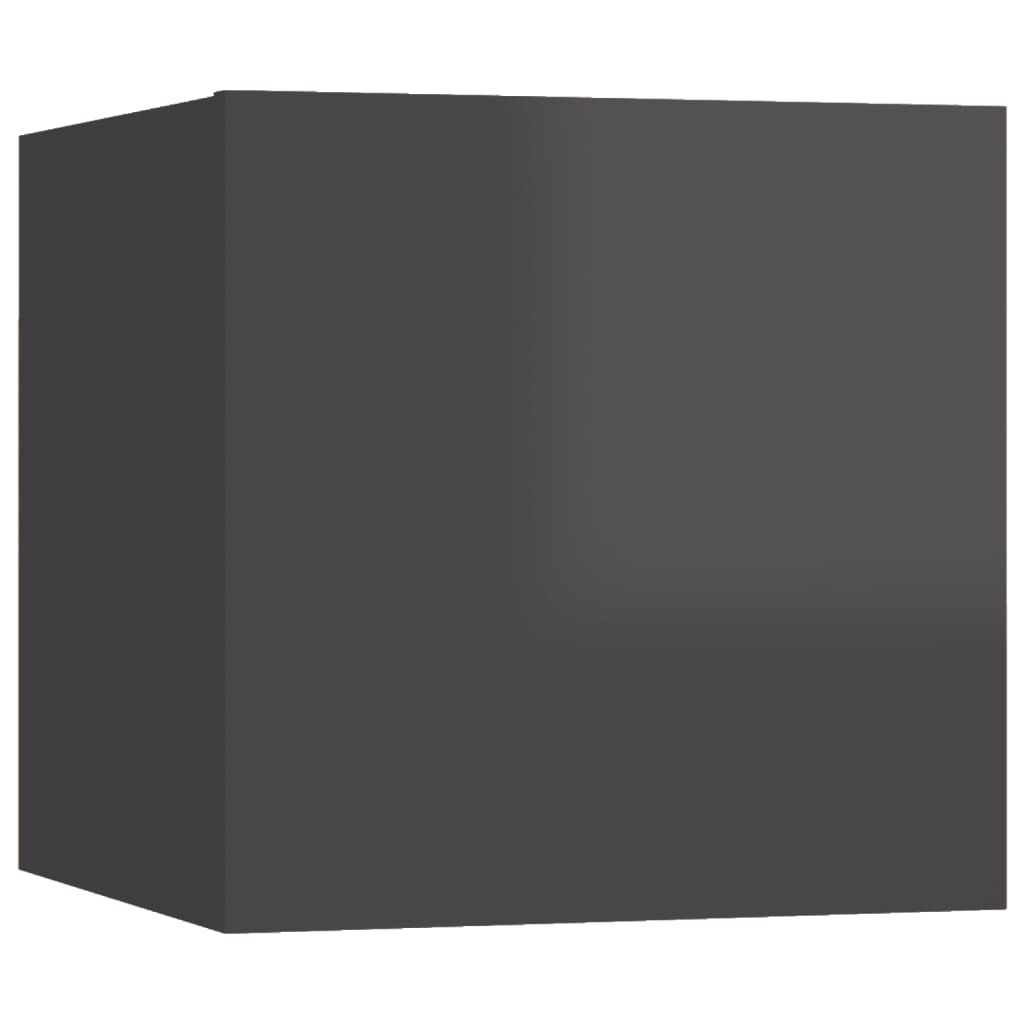 Tv-wandmeubel 30,5x30x30 cm hoogglans grijs