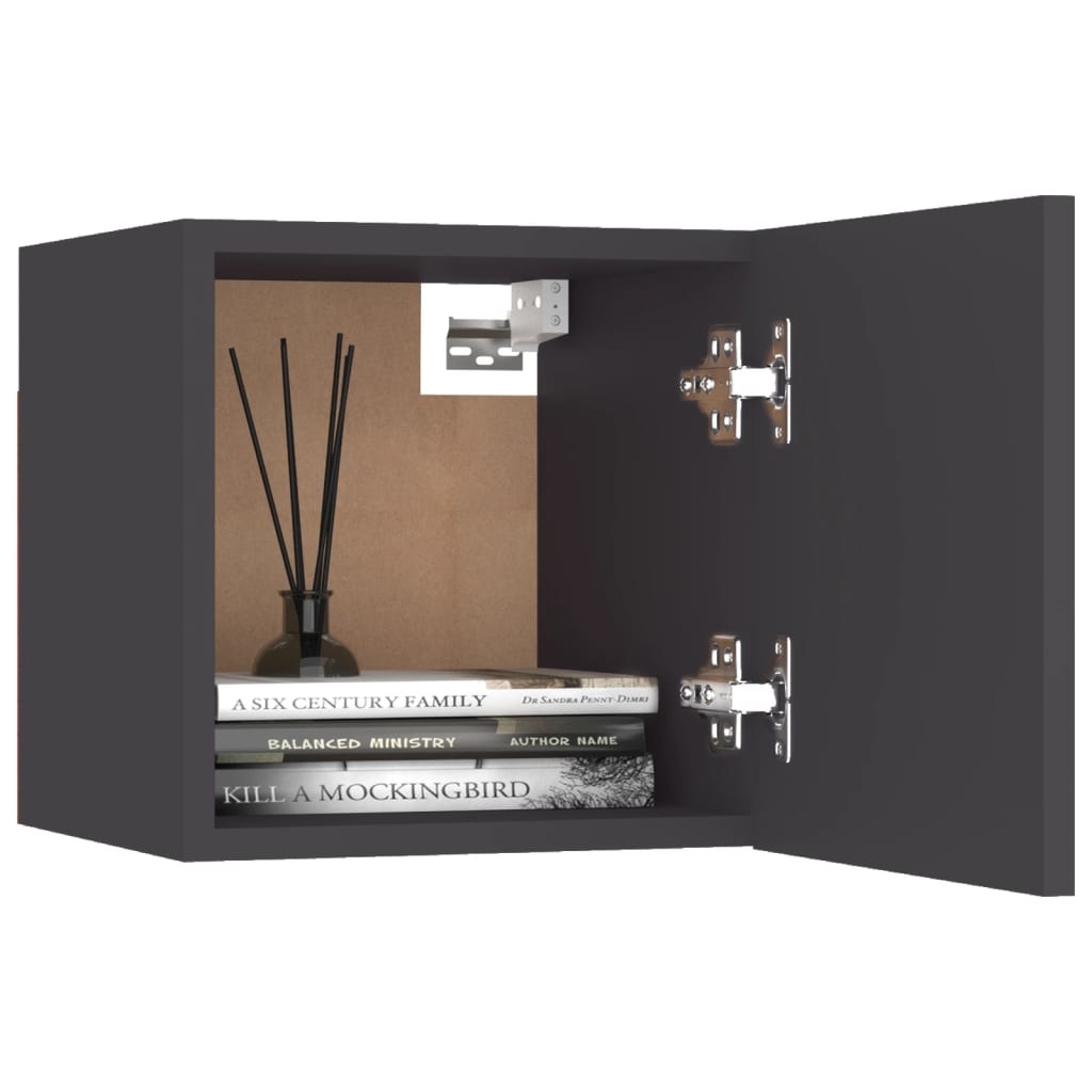 Tv-wandmeubelen 4 st 30,5x30x30 cm grijs