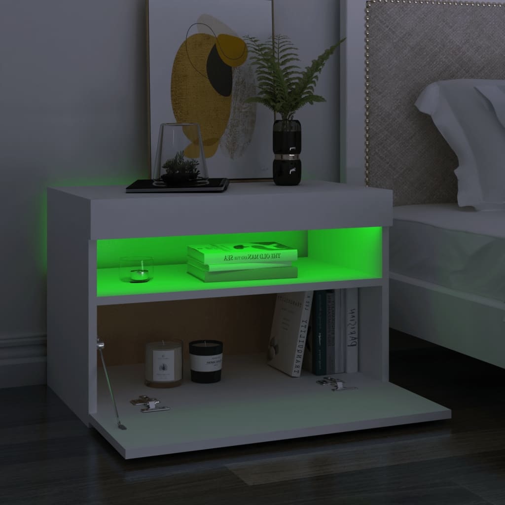 Tv-meubel met LED-verlichting 60x35x40 cm zwart